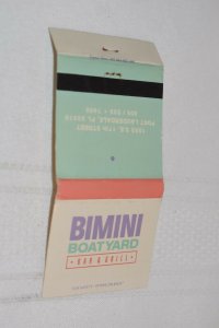 Bimini Boat Yard Bar and Grill Fort Lauderdale FL 30 Strike Matchbook Cover