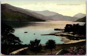 Rowardennan Loch Lomond Scotland Pathway Through Beach Mountain View Postcard