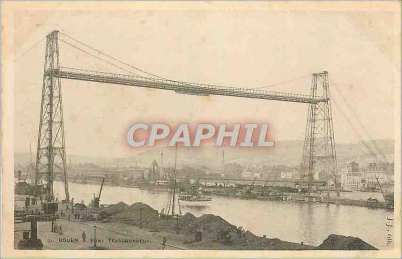 CPA Rouen Pont transbordeur