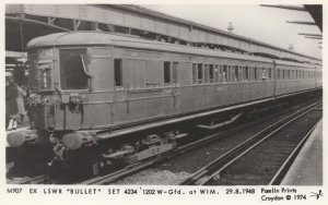 LSWR Bullet Set 4234 1202 W.Gfd at Wim Real Photo Train postcard