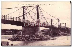 Old Postcard Suspension bridge on the Durance Cavaillon Vaucluse