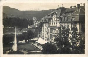 Teplice Trenc Grand hotel Czech R. 1948 real photo postcard