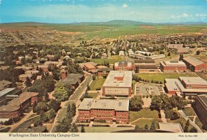 PULLMAN WA~WASHINGTON STATE UNIVERSITY CAMPUS CORE~AERIAL VIEW POSTCARD