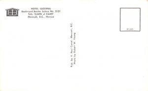 Hotel Lucerna Mexico Tarjeta Postal Unused 