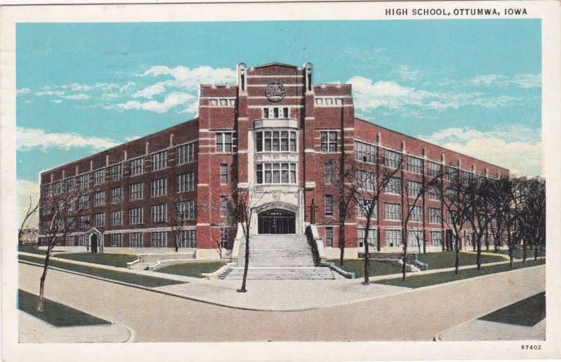 Iowa Ottumwa High School 1936 Curteich sk717