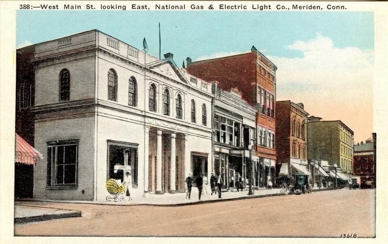 CT - Meriden.  West Main Street looking East, Nat. Gas & Electric Light Co