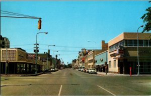 2nd Ave North Looking West Billings Montana Vintage 1960s Postcard