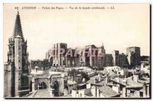 Old Postcard Avignon Popes Palace View of the western fa?ade