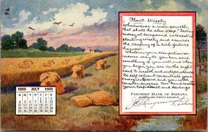 July 1909 Advertising Postcard Farmers' Bank of Indiana