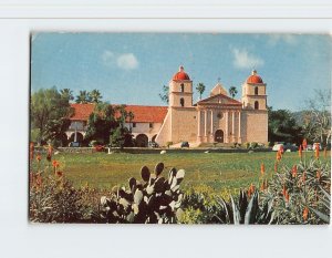 Postcard Santa Barbara Mission, Santa Barbara, California