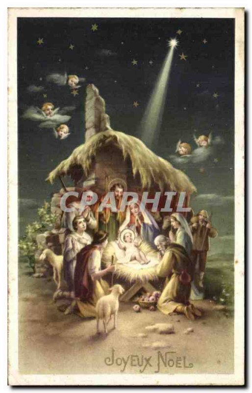 Old Postcard Fantasy Christmas Jesus