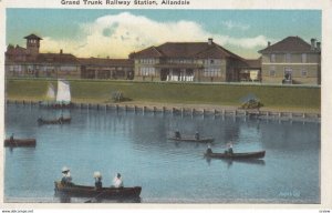 ALLANDALE , Ontario , Canada , 1910s ; Grand Trunk Railroad Train Station