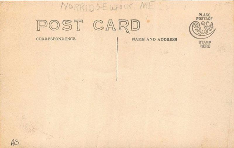 Norridgewock ME General Store Lawyer's Office Horse & Wagon Real Photo Postcard