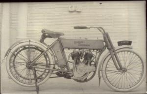 Harley Davidson Motorcycle 1909 REPRINT REPRO Real Photo Postcard