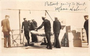 RPPC USS PUEBLO SHIP MARE ISLAND CALIFONRIA MILITARY REAL PHOTO POSTCARD (1917)