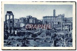 Old Postcard Roma Foro Romano Tempio Can