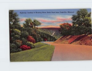 Postcard Highway Leading to Roaring River State Park from Cassville Missouri USA