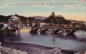 Italy Torino Veduta del Po colla Gran Madre di Dio ed il Monte dei Cappuccini...