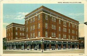 NE, Falls City, Nebraska, Hotel Weaver, Curt Teich No. 61210-C