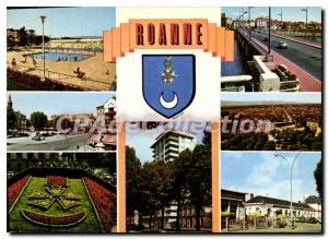 Modern Postcard Roanne Pool Plaza City Hotel Gare