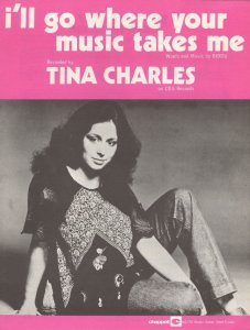 Tina Charles I'll Go Where Your Music Takes Me MINT Pink Sheet Music