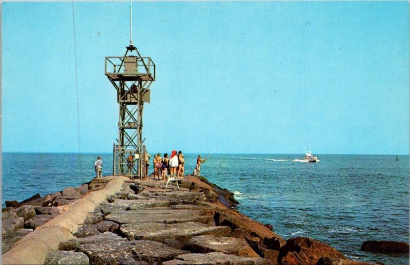 Maryland Ocean City Fishing From The Stone Jetty At The Inlet
