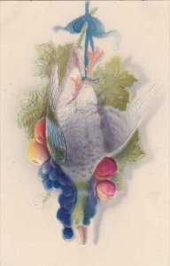 Embossed Bird With Fruit