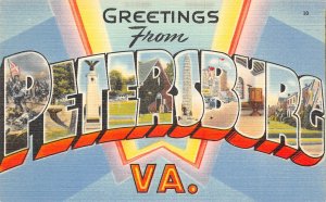 Petersburg, Virginia, Greetings From Petersburg, Large Letters, AA370-22