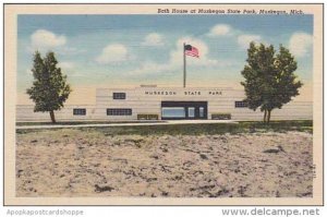 Michigan Muskegon BAth House At Muskegon State Park