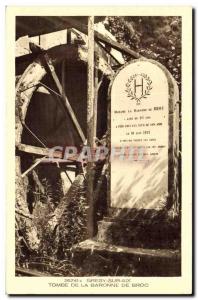 Old Postcard Aix Gresy Tomb of Baroness de Broc