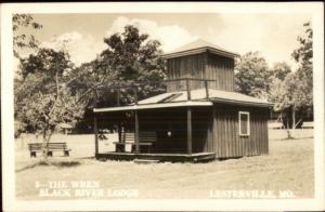 Lesterville MO The Wren Black River Lodge Real Photo Postcard