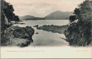 New Zealand Preservation Inlet Milford Sound Vintage Postcard C104