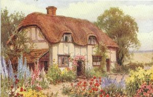 Lancashire or Suffolk Postcard - Old Cottage at Bury   A4067