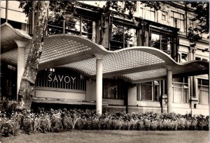 RPPC London, England  THE SAVOY HOTEL~River Entrance  VINTAGE Photo 4X6 Postcard