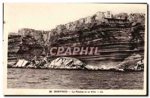 Old Postcard Bonifacio La Falaise and the city