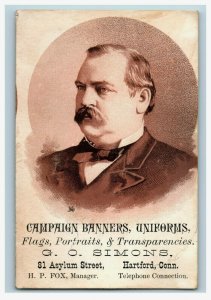 1880s G.O. Simmons Campaign Banners Uniform Maker Grover Cleveland Lot Of 4 P213