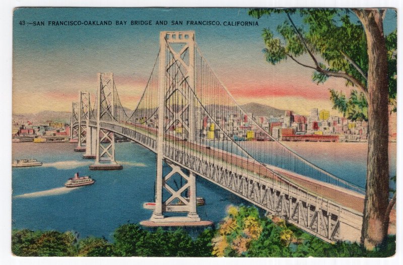 San Francisco - Oakland Bay Bridge And San Francisco, California