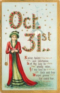 Halloween, Women, Gottschalk No 2040-A-4, Large Letter October 31st 2097