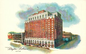 Vintage Postcard View of The Dayton Biltmore Historic Hotel Ohio OH Artwork