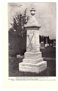 Connecticut  Central Village, Gurdon Cady's Monument, signed A.J. Ladd