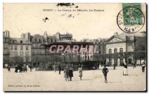 Old Postcard Brest The Battlefield The Theater