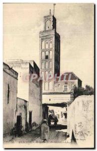 Old Postcard Meknes Mosque el Berdaine