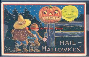 Halloween, Samson Brothers Gelatin No 7151-3, Boys See JOL & Full Moon Face,Wall