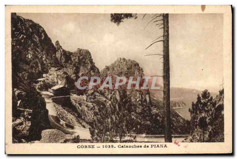 Old Postcard Corsica Creeks of Piana