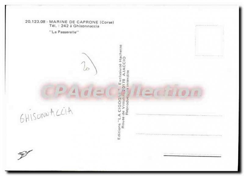 Postcard Modern Marine caprone Ghisonaccia Gateway