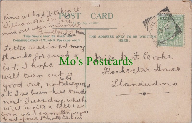 Genealogy Postcard - Cooke, Rochester House, Llandudno, Conwy County  GL286