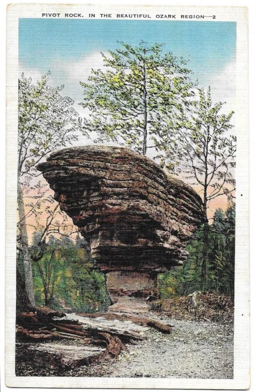 Pivot Rock, in the Beautiful Ozark Region unused Kropp