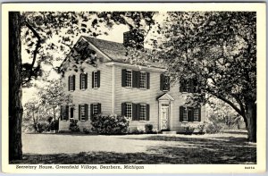 VINTAGE POSTCARD SECRETARY HOUSE GREENFIELD VILLAGE AT DEARBORN MICHIGAN