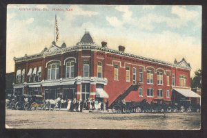 WAHOO NEBRASKA DOWNTOWN KILLIAN BUILDING VINTAGE POSTCARD 1909