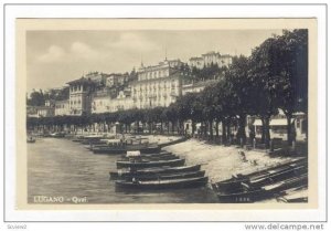 RP, Boats, Quai, Lugano (Ticino), Switzerland, 1920-1940s